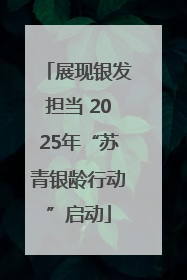 展现银发担当 2025年“苏青银龄行动”启动