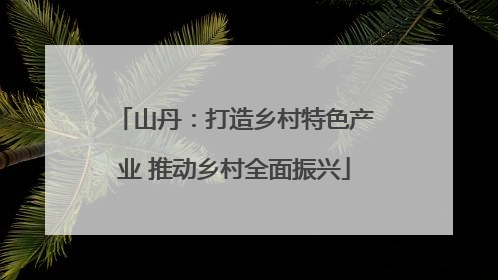 山丹：打造乡村特色产业 推动乡村全面振兴