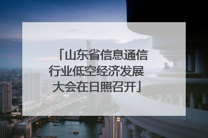 山东省信息通信行业低空经济发展大会在日照召开