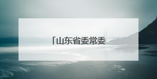 山东省委常委会召开会议