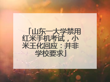 山东一大学禁用红米手机考试，小米王化回应：并非学校要求
