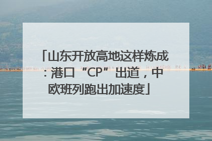 山东开放高地这样炼成：港口“CP”出道，中欧班列跑出加速度