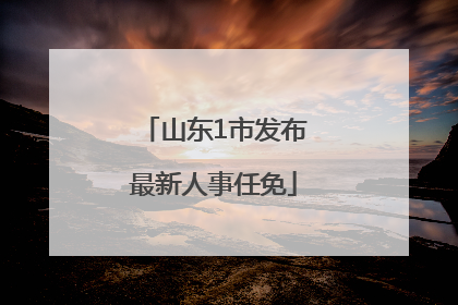 山东1市发布最新人事任免