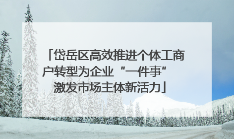 岱岳区高效推进个体工商户转型为企业“一件事” 激发市场主体新活力