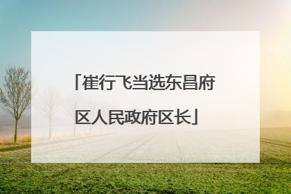 崔行飞当选东昌府区人民政府区长