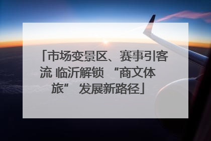 市场变景区、赛事引客流 临沂解锁 “商文体旅” 发展新路径