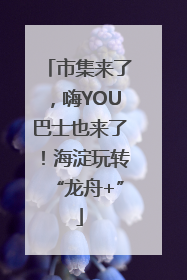 市集来了，嗨YOU巴士也来了！海淀玩转“龙舟+”