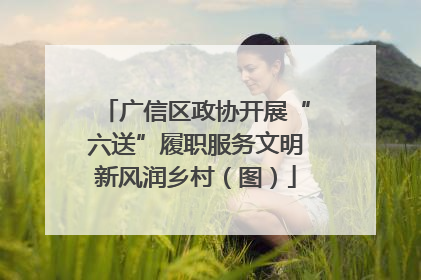 广信区政协开展“六送”履职服务文明新风润乡村（图）