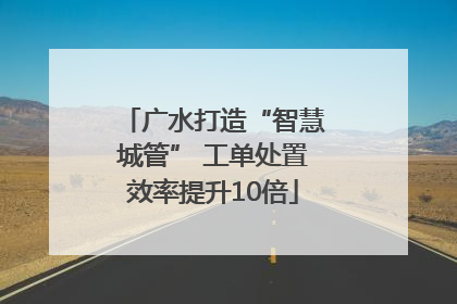 广水打造“智慧城管” 工单处置效率提升10倍