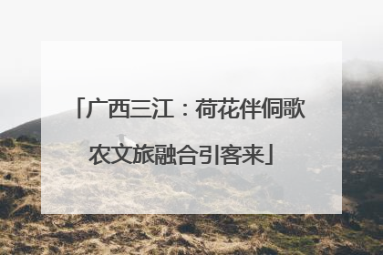 广西三江：荷花伴侗歌 农文旅融合引客来