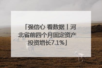 强信心 看数据丨河北省前四个月固定资产投资增长7.1%