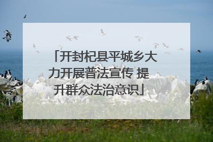 开封杞县平城乡大力开展普法宣传 提升群众法治意识