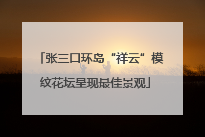 张三口环岛“祥云”模纹花坛呈现最佳景观