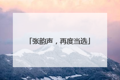 张韵声，再度当选
