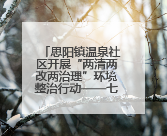思阳镇温泉社区开展“两清两改两治理”环境整治行动——七栋全面大扫除，共建洁净家园