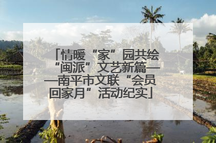 情暖“家”园共绘“闽派”文艺新篇——南平市文联“会员回家月”活动纪实