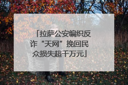 拉萨公安编织反诈“天网”挽回民众损失超千万元