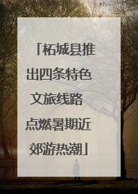 柘城县推出四条特色文旅线路 点燃暑期近郊游热潮