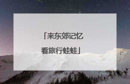 来东郊记忆 看旅行蛙蛙