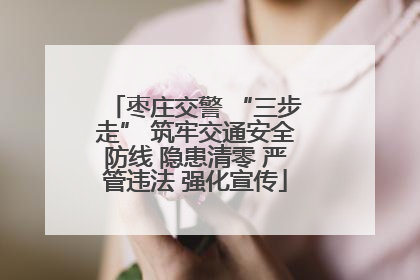 枣庄交警 “三步走” 筑牢交通安全防线 隐患清零 严管违法 强化宣传