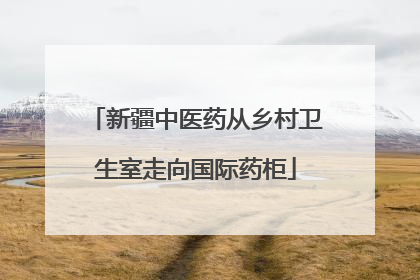 新疆中医药从乡村卫生室走向国际药柜