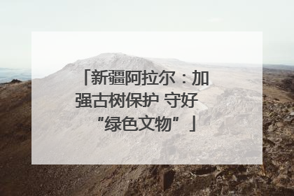 新疆阿拉尔：加强古树保护 守好“绿色文物”