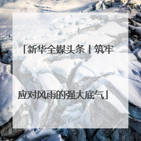 新华全媒头条丨筑牢应对风雨的强大底气