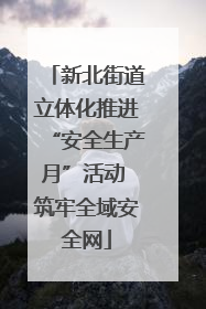 新北街道立体化推进“安全生产月”活动 筑牢全域安全网