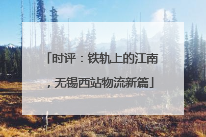 时评：铁轨上的江南，无锡西站物流新篇