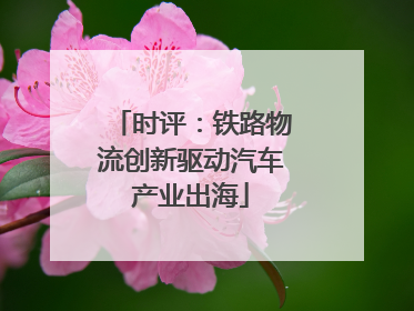 时评：铁路物流创新驱动汽车产业出海