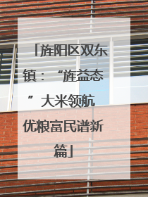 旌阳区双东镇：“旌益态”大米领航 优粮富民谱新篇