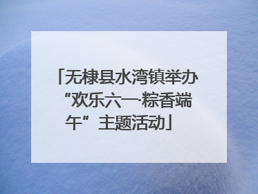无棣县水湾镇举办“欢乐六一·粽香端午”主题活动
