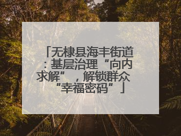 无棣县海丰街道：基层治理“向内求解”，解锁群众“幸福密码”