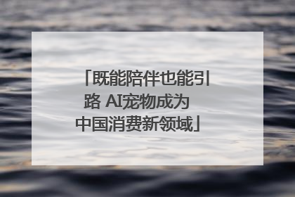 既能陪伴也能引路 AI宠物成为中国消费新领域