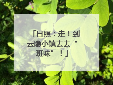日照：走！到云隐小镇去去“班味”！