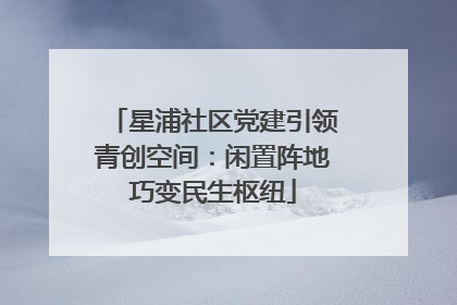 星浦社区党建引领青创空间：闲置阵地巧变民生枢纽