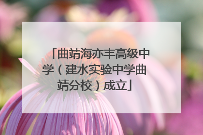 曲靖海亦丰高级中学（建水实验中学曲靖分校）成立