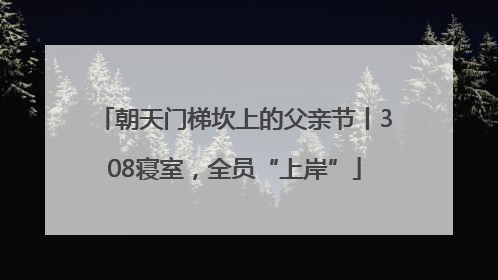 朝天门梯坎上的父亲节丨308寝室，全员“上岸”