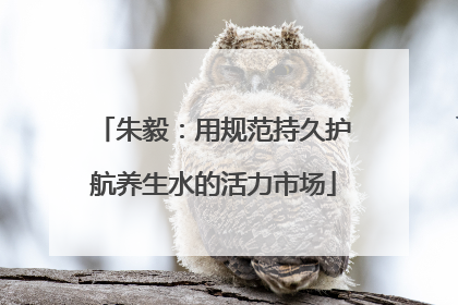 朱毅：用规范持久护航养生水的活力市场