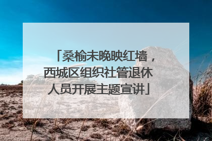 桑榆未晚映红墙，西城区组织社管退休人员开展主题宣讲