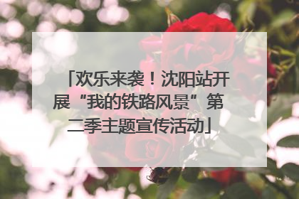 欢乐来袭！沈阳站开展“我的铁路风景”第二季主题宣传活动