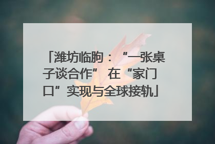 潍坊临朐：“一张桌子谈合作” 在“家门口”实现与全球接轨