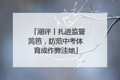 潮评丨扎进监管篱笆，防范中考体育成作弊洼地