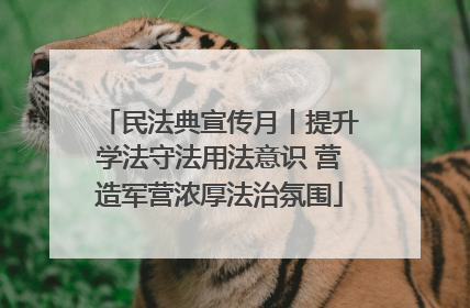 民法典宣传月丨提升学法守法用法意识 营造军营浓厚法治氛围