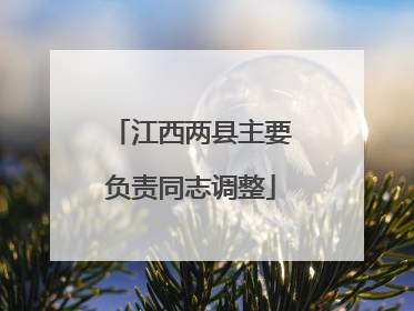 江西两县主要负责同志调整