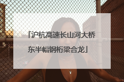 沪杭高速长山河大桥东半幅钢桁梁合龙