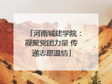 河南城建学院：凝聚党团力量 传递志愿温情