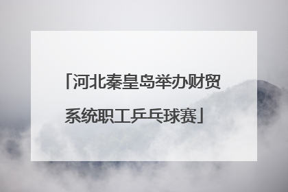 河北秦皇岛举办财贸系统职工乒乓球赛