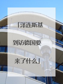 泽连斯基到访德国要来了什么