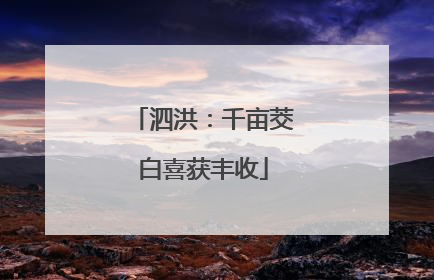 泗洪：千亩茭白喜获丰收